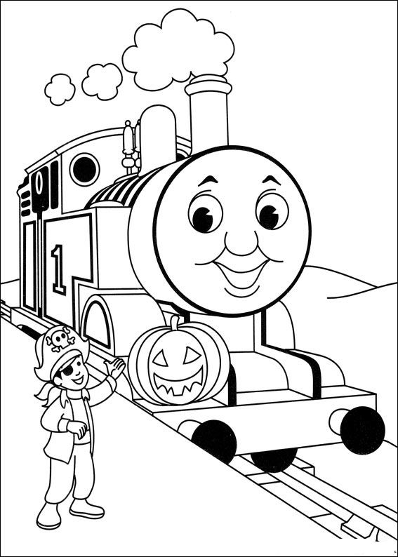 Plansa de colorat cu Trenuletul Thomas 38 32